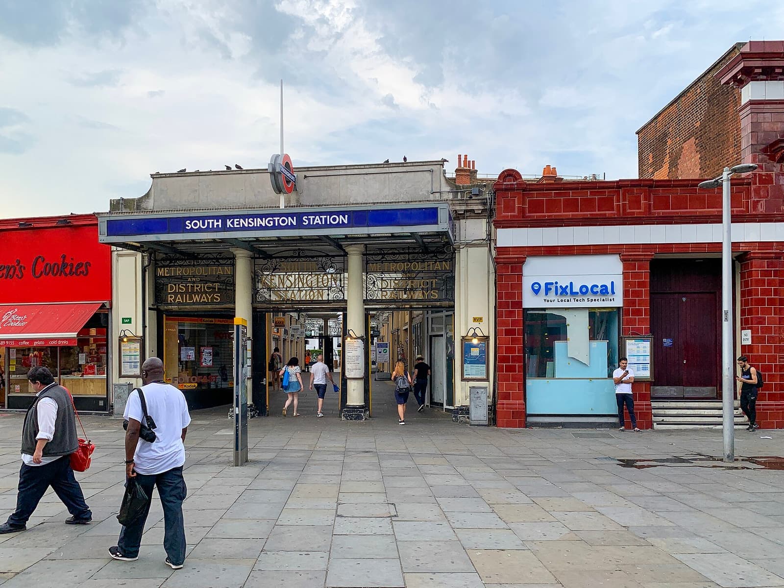 The arcade entrance to South Kensington station